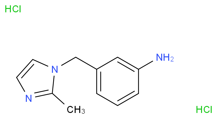 3-[(2-methyl-1H-imidazol-1-yl)methyl]aniline dihydrochloride_分子结构_CAS_)