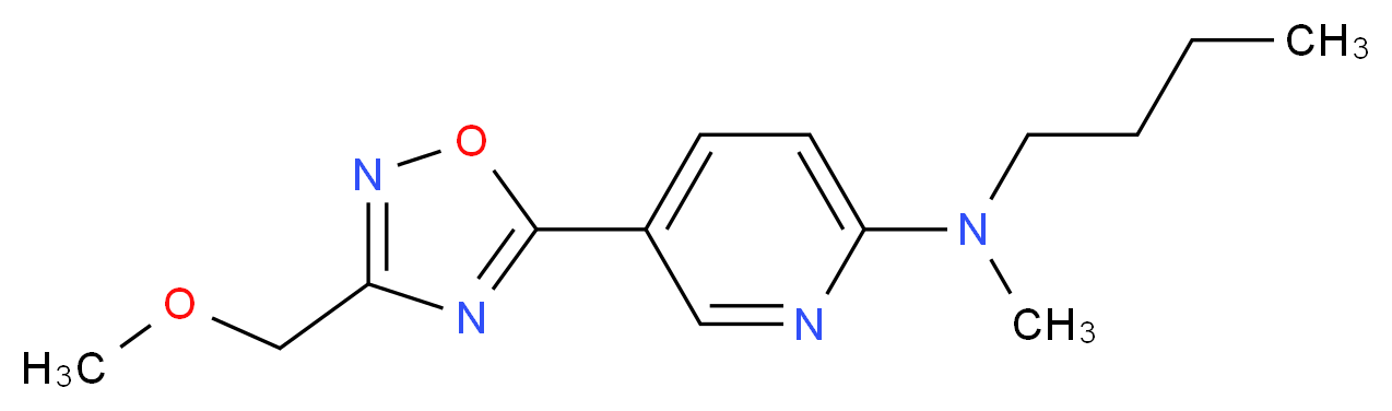 N-butyl-5-[3-(methoxymethyl)-1,2,4-oxadiazol-5-yl]-N-methyl-2-pyridinamine_分子结构_CAS_)