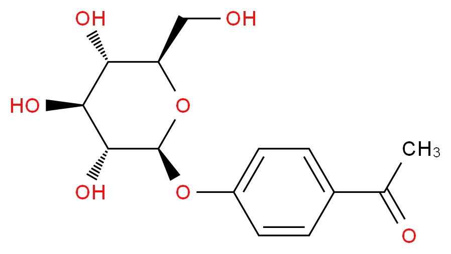 4-Acetylphenyl β-D-Glucopyranoside_分子结构_CAS_530-14-3)