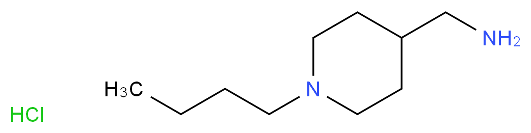 4-AMINOMETHYL-1-N-BUTYLPIPERIDINE HCL_分子结构_CAS_1196152-72-3)