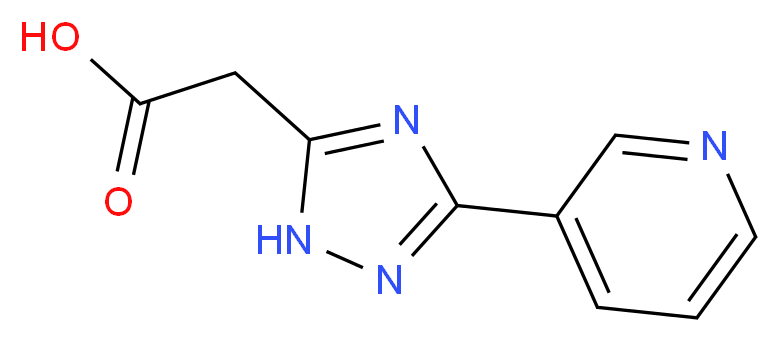 (3-pyridin-3-yl-1H-1,2,4-triazol-5-yl)acetic acid_分子结构_CAS_933685-58-6)