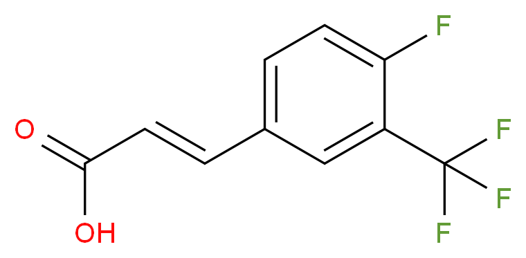 (2E)-3-[4-fluoro-3-(trifluoromethyl)phenyl]prop-2-enoic acid_分子结构_CAS_239463-90-2