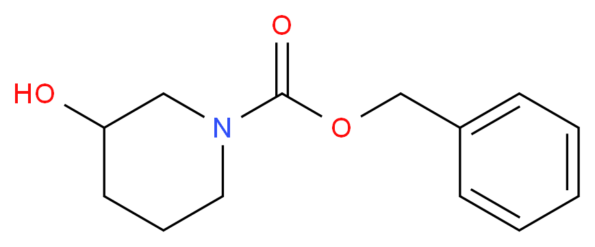 benzyl 3-hydroxypiperidine-1-carboxylate_分子结构_CAS_95798-22-4