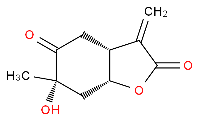 (3aR,6S,7aR)-6-hydroxy-6-methyl-3-methylidene-octahydro-1-benzofuran-2,5-dione_分子结构_CAS_98751-78-1