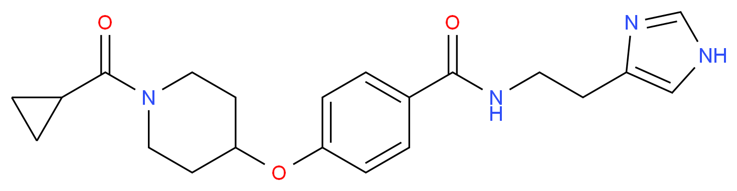 4-{[1-(cyclopropylcarbonyl)piperidin-4-yl]oxy}-N-[2-(1H-imidazol-4-yl)ethyl]benzamide_分子结构_CAS_)