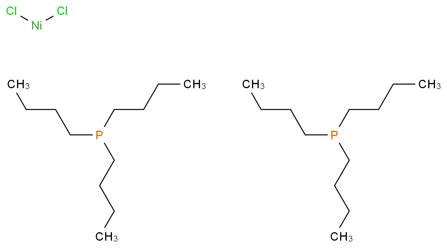 二氯二(三丁基膦)镍(II)_分子结构_CAS_15274-43-8)