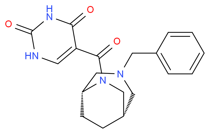 5-{[(1S*,5R*)-3-benzyl-3,6-diazabicyclo[3.2.2]non-6-yl]carbonyl}-2,4(1H,3H)-pyrimidinedione_分子结构_CAS_)