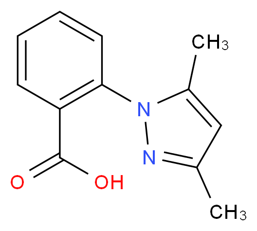 2-(3,5-dimethyl-1H-pyrazol-1-yl)benzoic acid_分子结构_CAS_27363-77-5