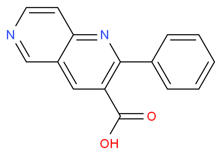 2-Phenyl-1,6-naphthyridine-3-carboxylic acid_分子结构_CAS_849020-81-1)
