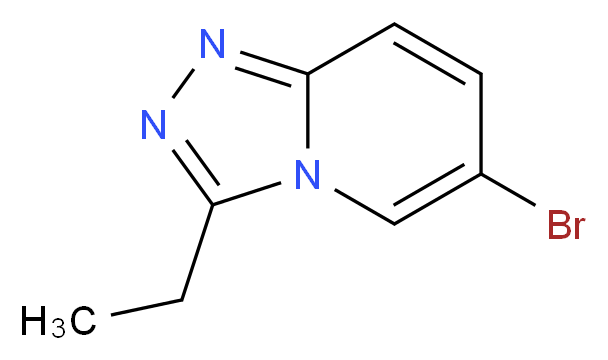 6-bromo-3-ethyl-[1,2,4]triazolo[4,3-a]pyridine_分子结构_CAS_1253789-47-7