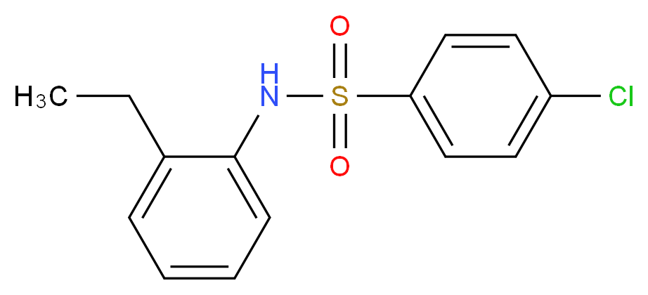 4-chloro-N-(2-ethylphenyl)benzene-1-sulfonamide_分子结构_CAS_6884-98-6