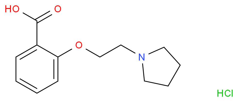 2-(2-Pyrrolidin-1-yl-ethoxy)-benzoic acid hydrochloride_分子结构_CAS_)