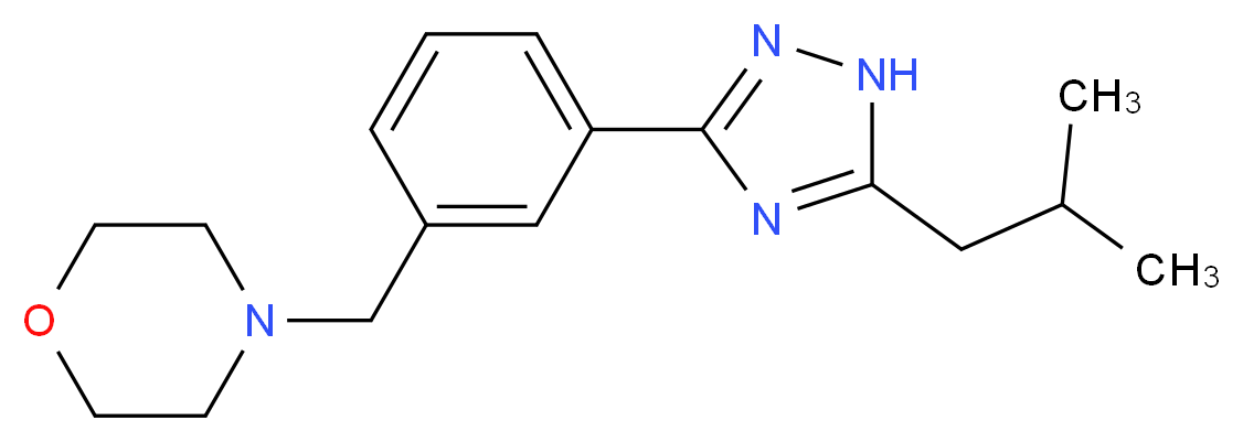 4-[3-(5-isobutyl-1H-1,2,4-triazol-3-yl)benzyl]morpholine_分子结构_CAS_)
