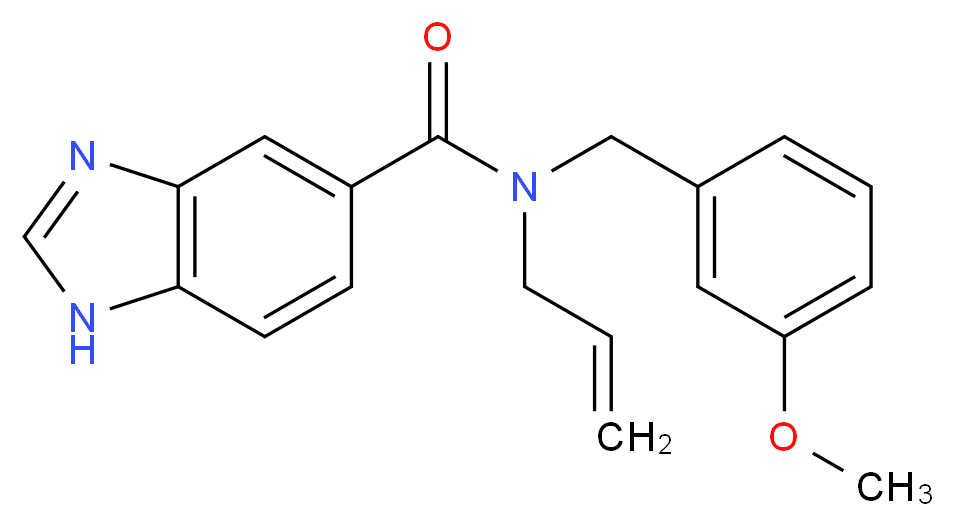 N-allyl-N-(3-methoxybenzyl)-1H-benzimidazole-5-carboxamide_分子结构_CAS_)