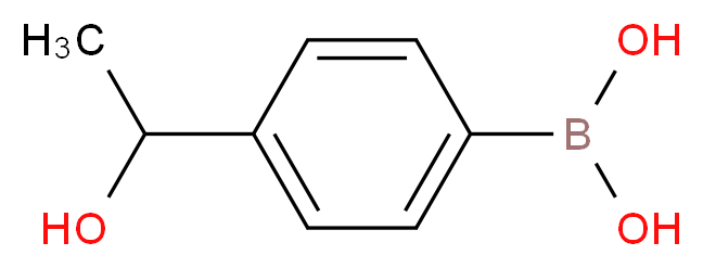 [4-(1-hydroxyethyl)phenyl]boronic acid_分子结构_CAS_518336-20-4