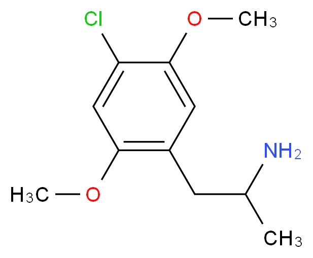 1-(4-chloro-2,5-dimethoxyphenyl)propan-2-amine_分子结构_CAS_123431-31-2