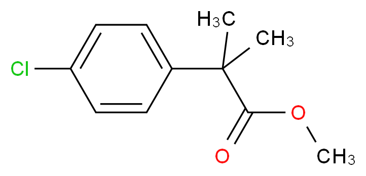 methyl 2-(4-chlorophenyl)-2-methylpropanoate_分子结构_CAS_57225-86-2