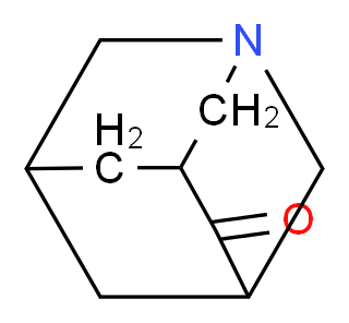 1-azatricyclo[3.3.1.1<sup>3</sup>,<sup>7</sup>]decan-4-one_分子结构_CAS_42949-24-6