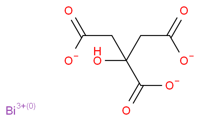 bismuth(3+) ion 2-hydroxypropane-1,2,3-tricarboxylate_分子结构_CAS_813-93-4