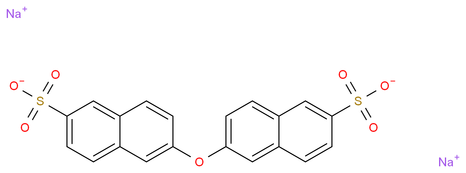 disodium 6-[(6-sulfonatonaphthalen-2-yl)oxy]naphthalene-2-sulfonate_分子结构_CAS_61551-82-4