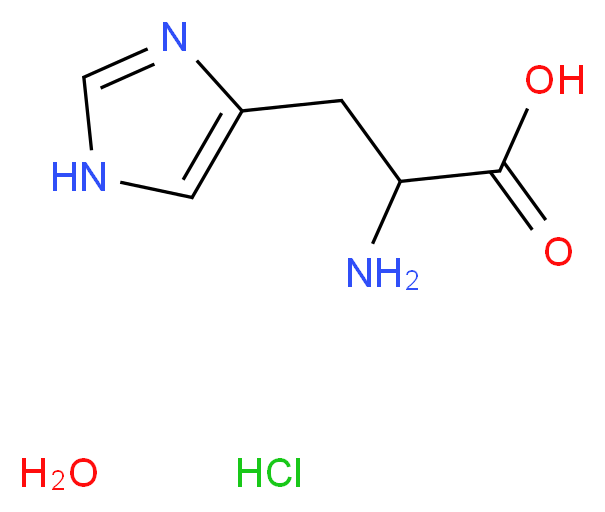 2-amino-3-(1H-imidazol-4-yl)propanoic acid hydrate hydrochloride_分子结构_CAS_6459-59-2