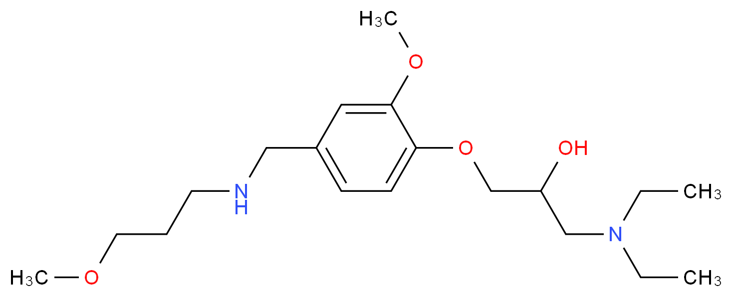 1-(diethylamino)-3-(2-methoxy-4-{[(3-methoxypropyl)amino]methyl}phenoxy)-2-propanol_分子结构_CAS_)