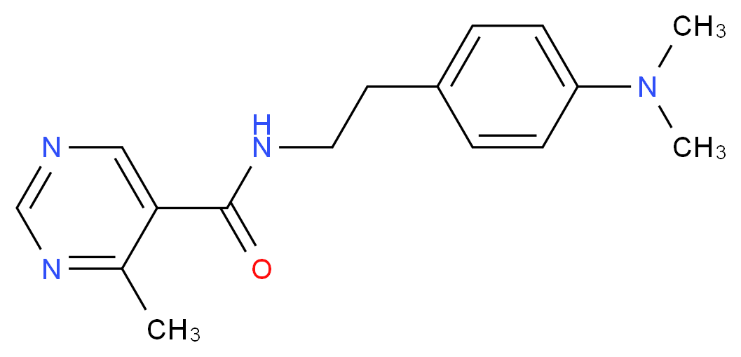N-{2-[4-(dimethylamino)phenyl]ethyl}-4-methylpyrimidine-5-carboxamide_分子结构_CAS_)