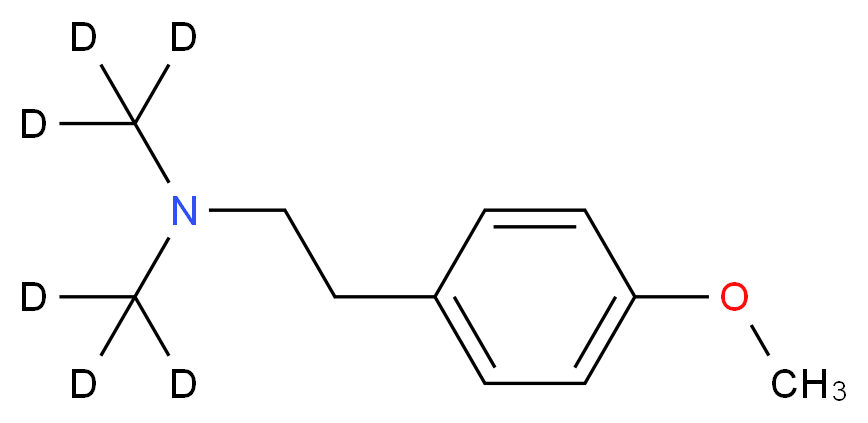 [2-(4-methoxyphenyl)ethyl]bis(<sup>2</sup>H<sub>3</sub>)methylamine_分子结构_CAS_1330046-00-8