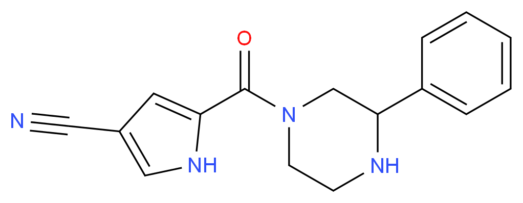 5-[(3-phenylpiperazin-1-yl)carbonyl]-1H-pyrrole-3-carbonitrile_分子结构_CAS_)