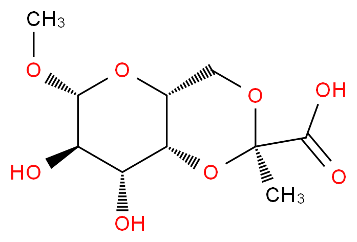 Methyl 4,6-O-[(1r)-1-Carboxyethylidene]-Beta-D-Galactopyranoside_分子结构_CAS_)
