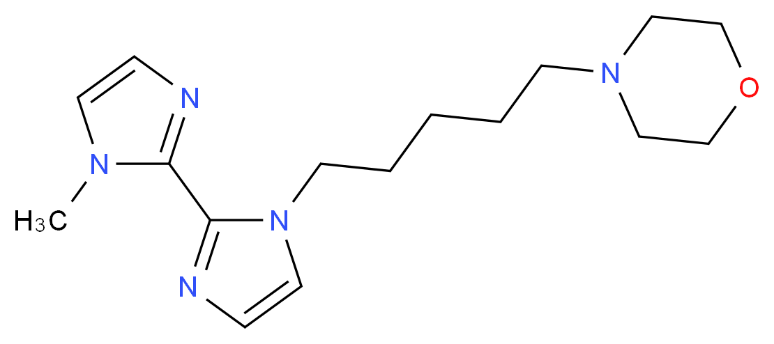 1-methyl-1'-(5-morpholin-4-ylpentyl)-1H,1'H-2,2'-biimidazole_分子结构_CAS_)