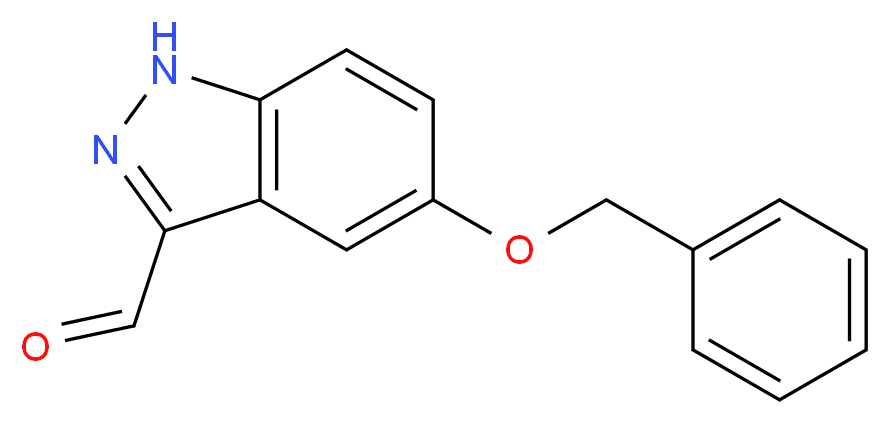 5-BENZYLOXY-1H-INDAZOLE-3-CARBALDEHYDE_分子结构_CAS_885271-28-3)