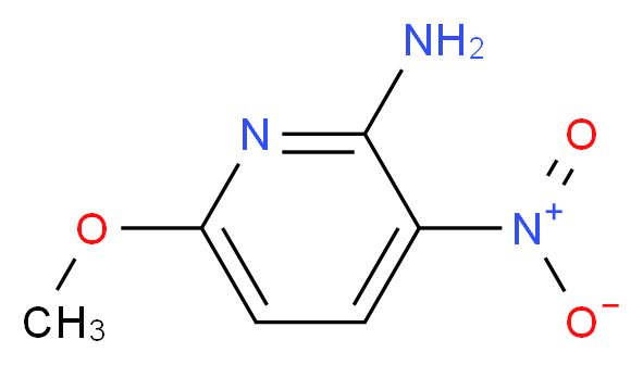 2-氨基-6-甲氧基-3-硝基吡啶_分子结构_CAS_73896-36-3)