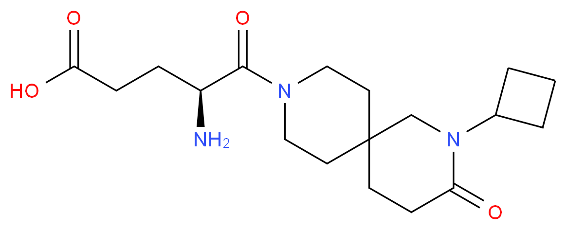 (4S)-4-amino-5-(2-cyclobutyl-3-oxo-2,9-diazaspiro[5.5]undec-9-yl)-5-oxopentanoic acid_分子结构_CAS_)