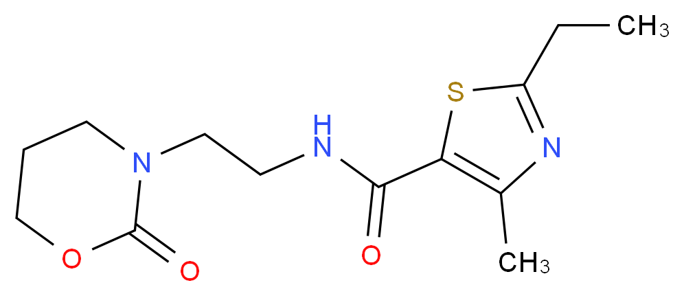 2-ethyl-4-methyl-N-[2-(2-oxo-1,3-oxazinan-3-yl)ethyl]-1,3-thiazole-5-carboxamide_分子结构_CAS_)
