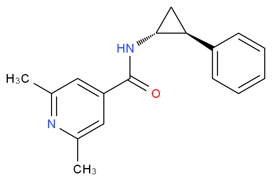 2,6-dimethyl-N-[(1R*,2S*)-2-phenylcyclopropyl]isonicotinamide_分子结构_CAS_)