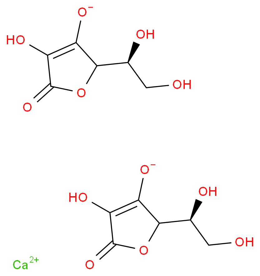 CALCIUM L-ASCORBATE_分子结构_CAS_5743-27-1)