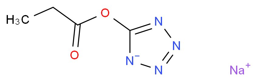 sodium 5-(propanoyloxy)-1H-1,2,3,4-tetrazol-1-ide_分子结构_CAS_96107-94-7
