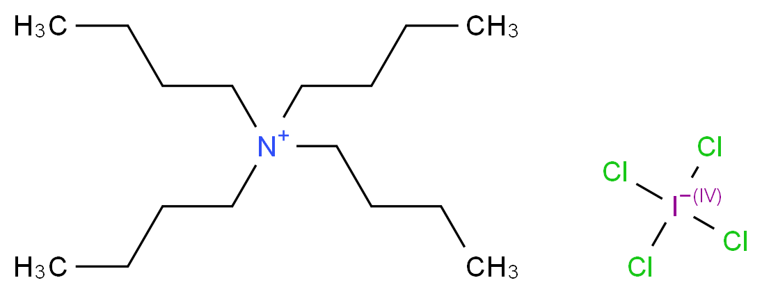 tetrabutylazanium; tetrachloro-λ<sup>3</sup>-iodanuide_分子结构_CAS_15625-59-9