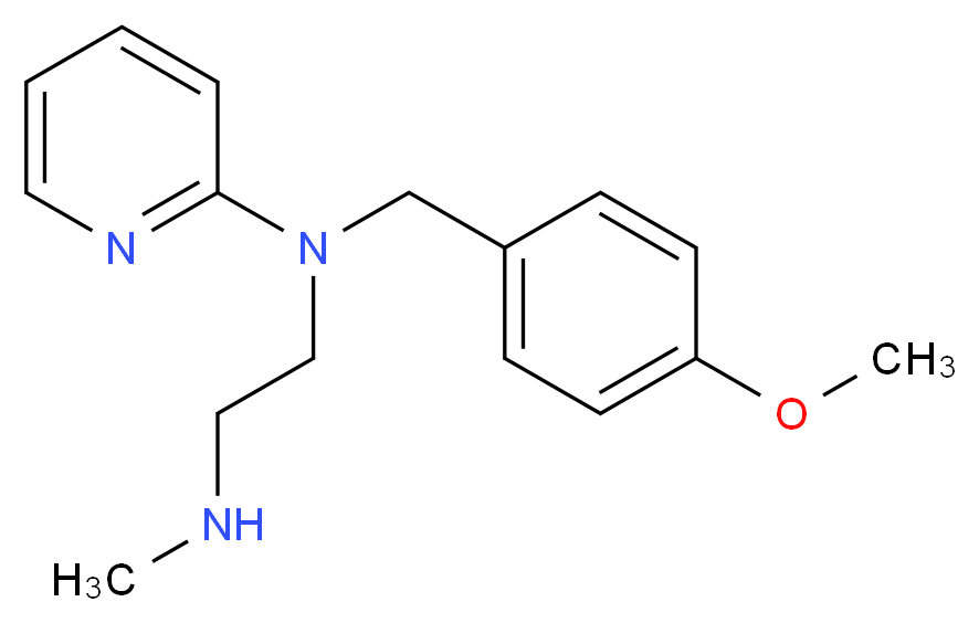 N-[(4-methoxyphenyl)methyl]-N-[2-(methylamino)ethyl]pyridin-2-amine_分子结构_CAS_104499-47-0