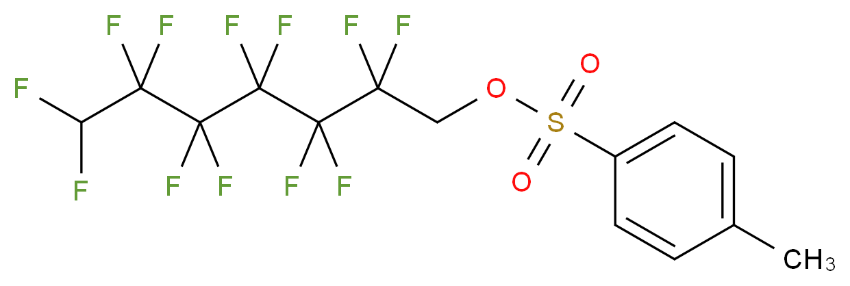 2,2,3,3,4,4,5,5,6,6,7,7-dodecafluoroheptyl 4-methylbenzene-1-sulfonate_分子结构_CAS_424-16-8