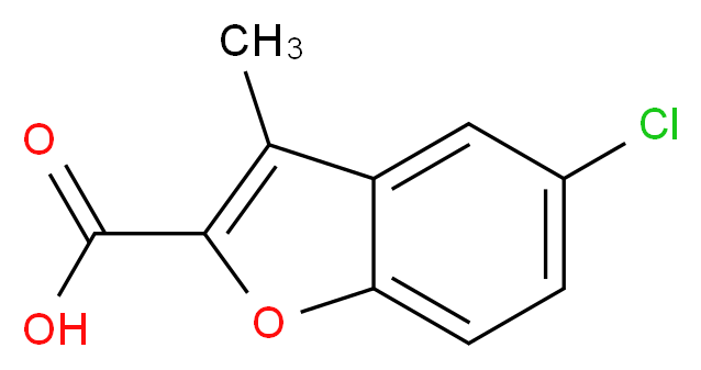 5-Chloro-3-methyl-benzofuran-2-carboxylic acid_分子结构_CAS_1134-00-5)