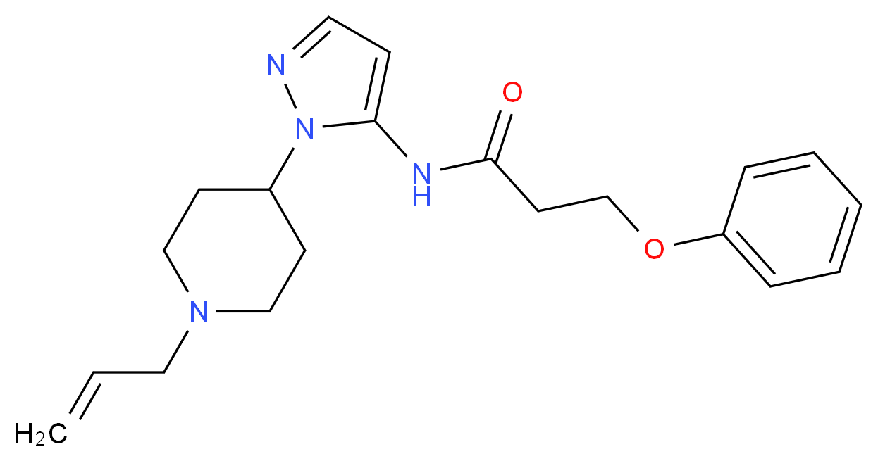 N-[1-(1-allylpiperidin-4-yl)-1H-pyrazol-5-yl]-3-phenoxypropanamide_分子结构_CAS_)