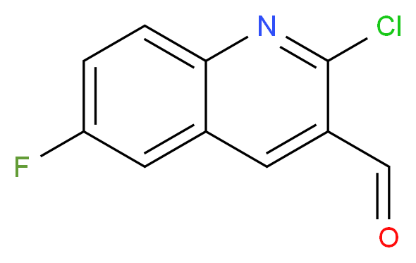 2-chloro-6-fluoroquinoline-3-carbaldehyde_分子结构_CAS_749920-54-5