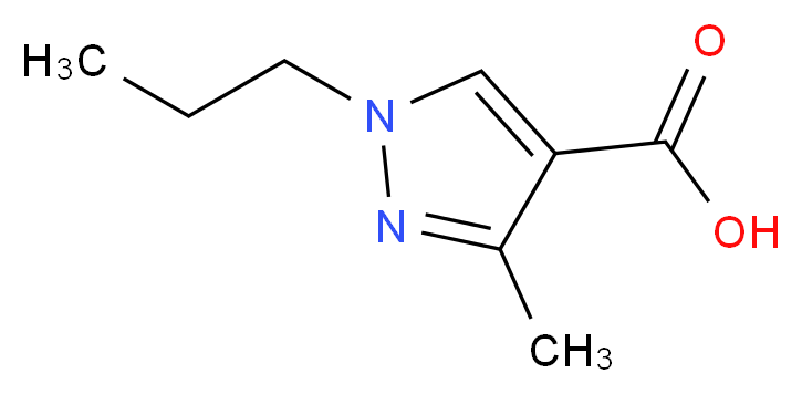 3-Methyl-1-propyl-1H-pyrazole-4-carboxylic acid_分子结构_CAS_705269-96-1)