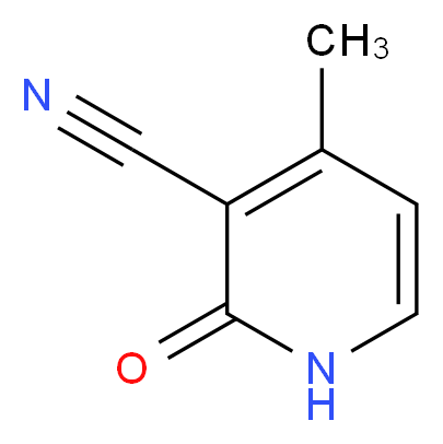 4-methyl-2-oxo-1,2-dihydropyridine-3-carbonitrile_分子结构_CAS_93271-59-1