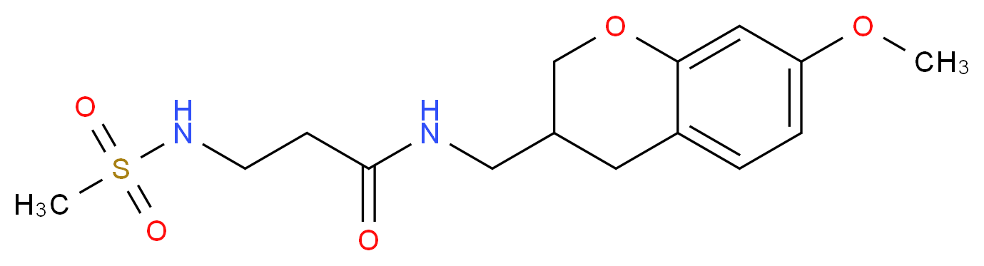 N~1~-[(7-methoxy-3,4-dihydro-2H-chromen-3-yl)methyl]-N~3~-(methylsulfonyl)-beta-alaninamide_分子结构_CAS_)