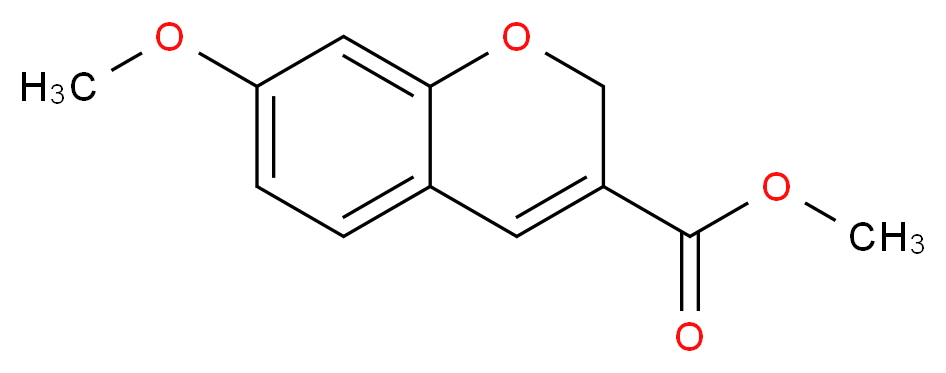 7-METHOXY-2H-CHROMENE-3-CARBOXYLIC ACID METHYL ESTER_分子结构_CAS_86236-08-0)