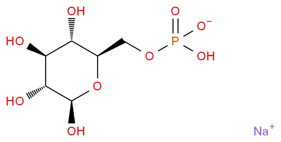 sodium [(2R,3S,4S,5R,6R)-3,4,5,6-tetrahydroxyoxan-2-yl]methyl hydrogen phosphate_分子结构_CAS_54010-71-8