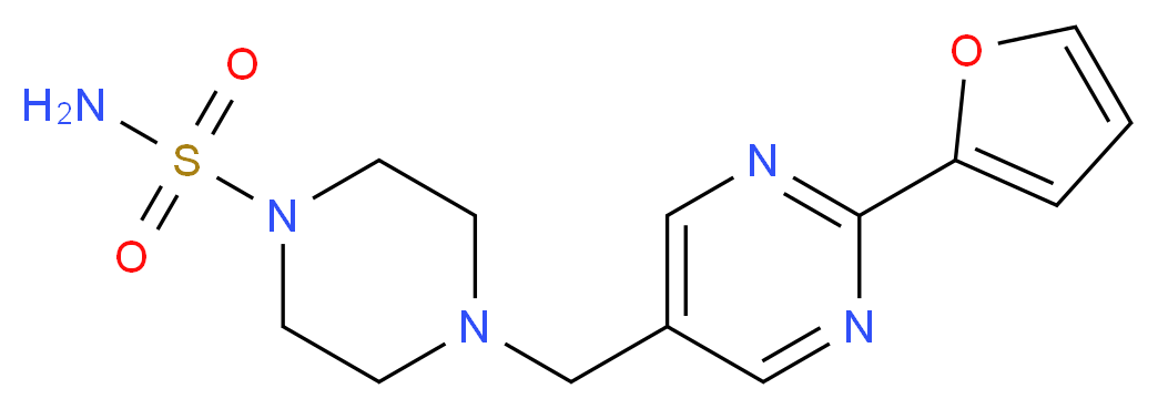 4-{[2-(2-furyl)pyrimidin-5-yl]methyl}piperazine-1-sulfonamide_分子结构_CAS_)